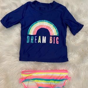 Carter’s two piece girls swimsuit size 7